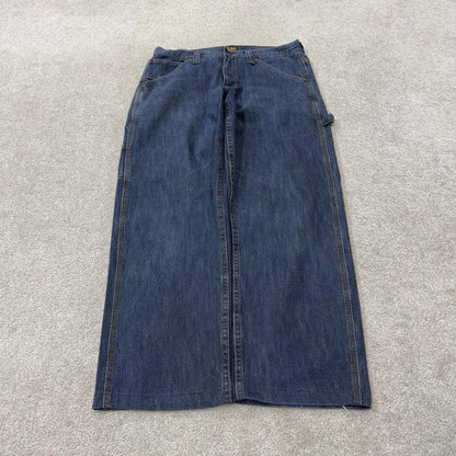 Vintage Lee carpenter jeans y2k blue denim Loose leg skater style utility workwear trousers