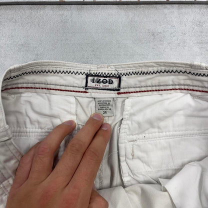 Beige IZOD cargo shorts W34