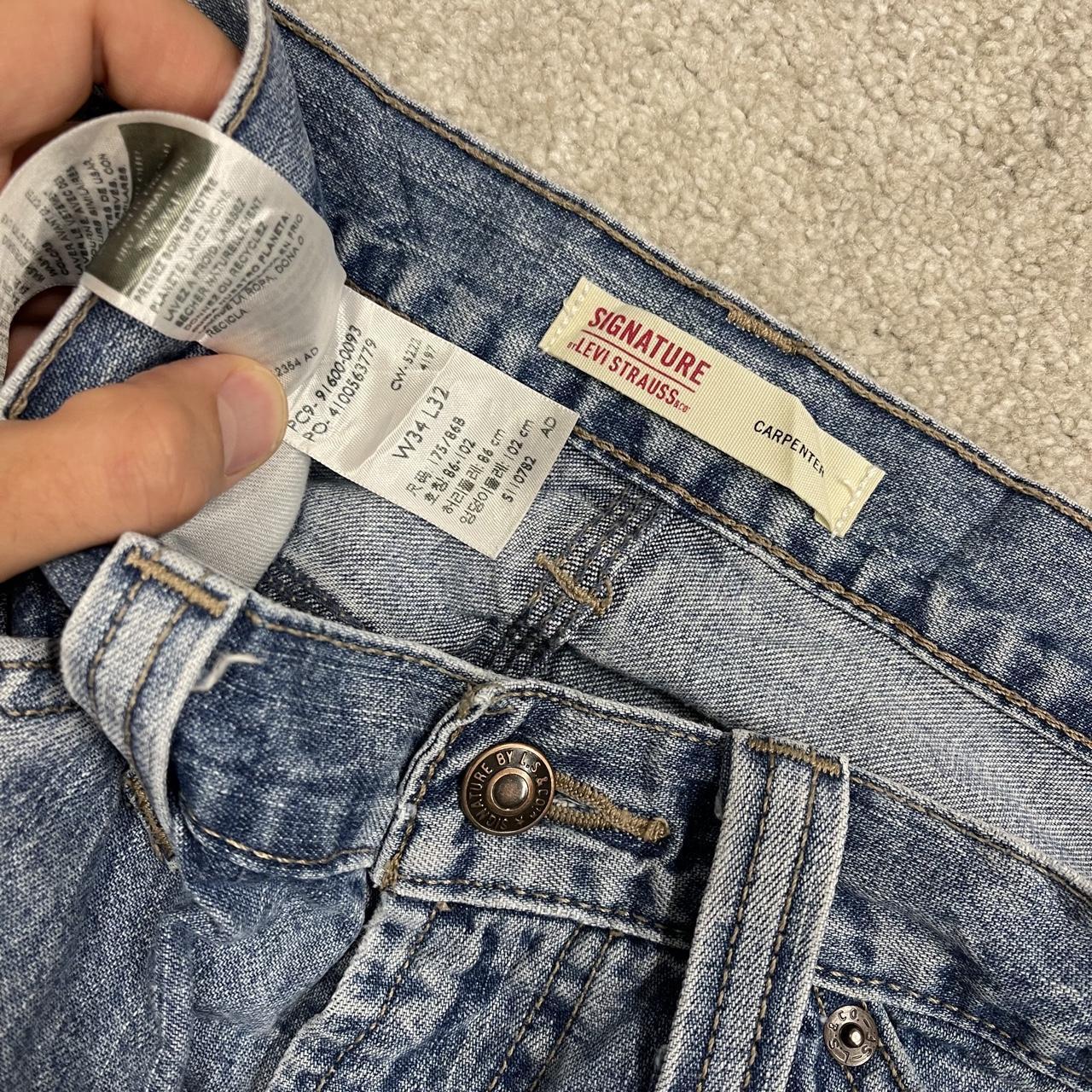 Levi's baggy carpenter jeans y2k washed blue denim Loose fit skater 2000s style cargo pants