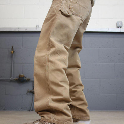Vintage Tan baggy Carhartt carpenter jeans W36L30 skater style loose leg cargos