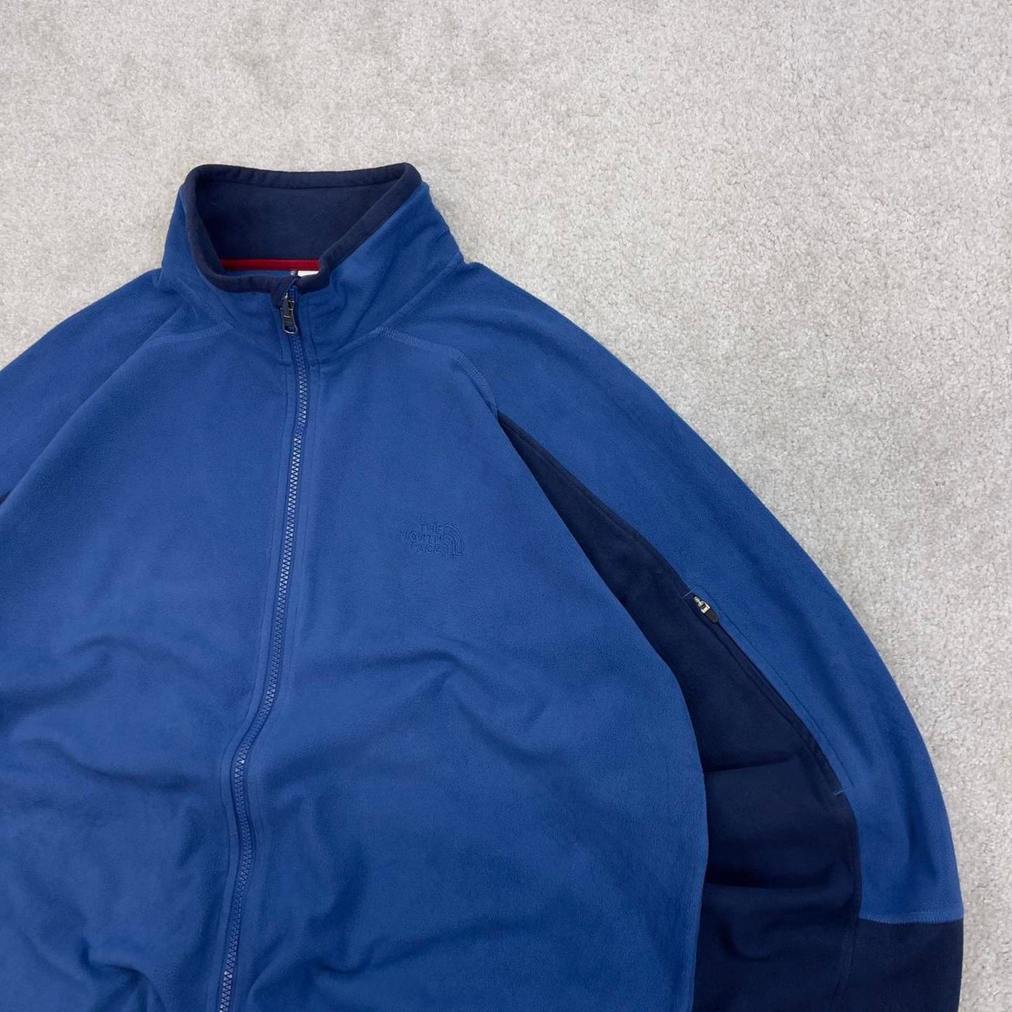 North Face technical fleece XL Blue men’s full zip up TNF Autumn y2k 00s style paneled outdoors