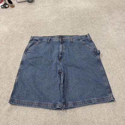 Y2K baggy denim shorts carpenter blue Rugged Wear skater surf jorts summer