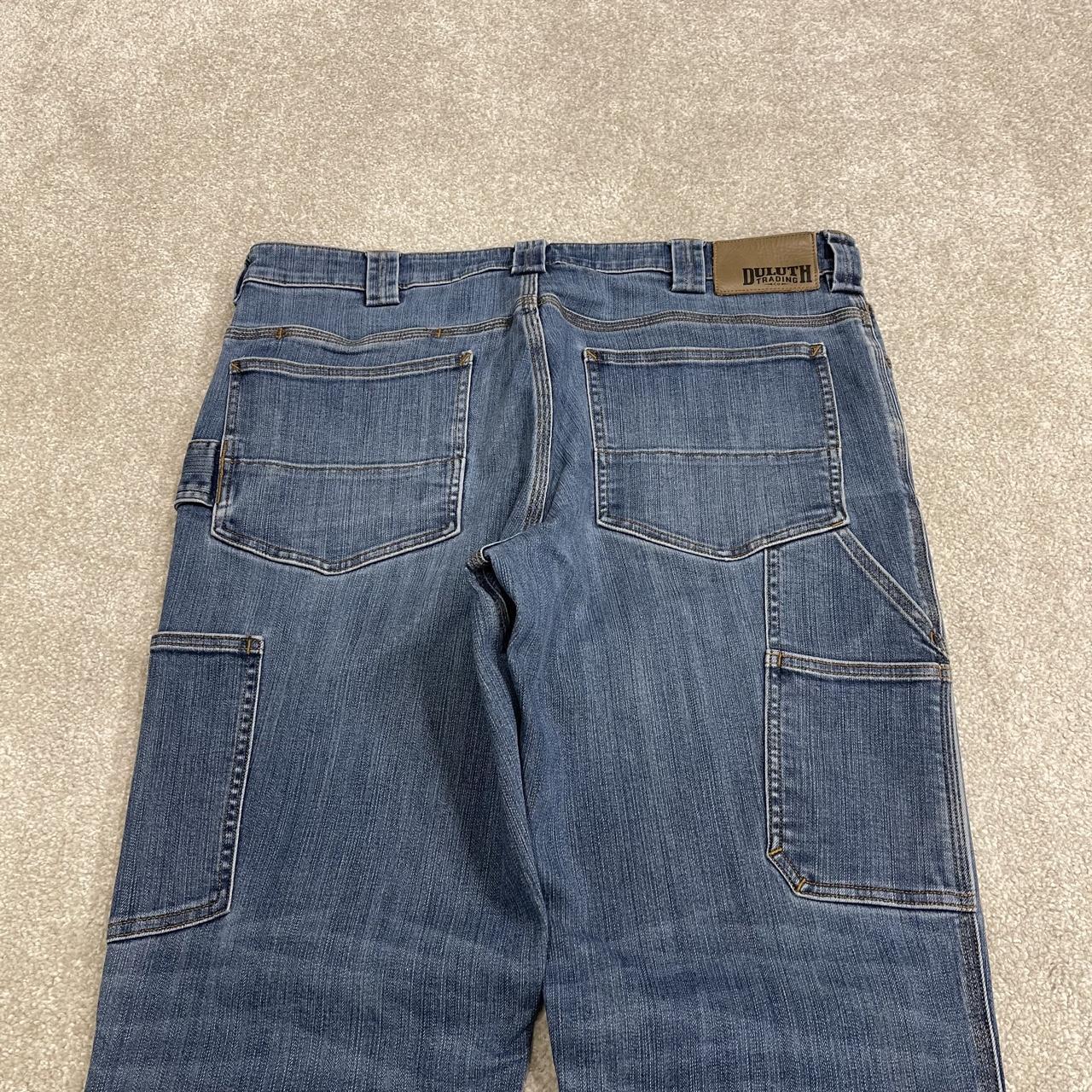 Duluth straight leg carpenter jeans y2k blue denim Ballroom Double Flex cargo pants