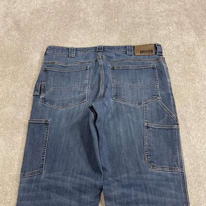 Duluth straight leg carpenter jeans y2k blue denim Ballroom Double Flex cargo pants