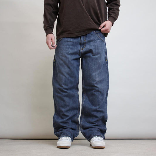 Embroidered Rocawear jeans W38 L32 blue loose embroidered design skater jeans