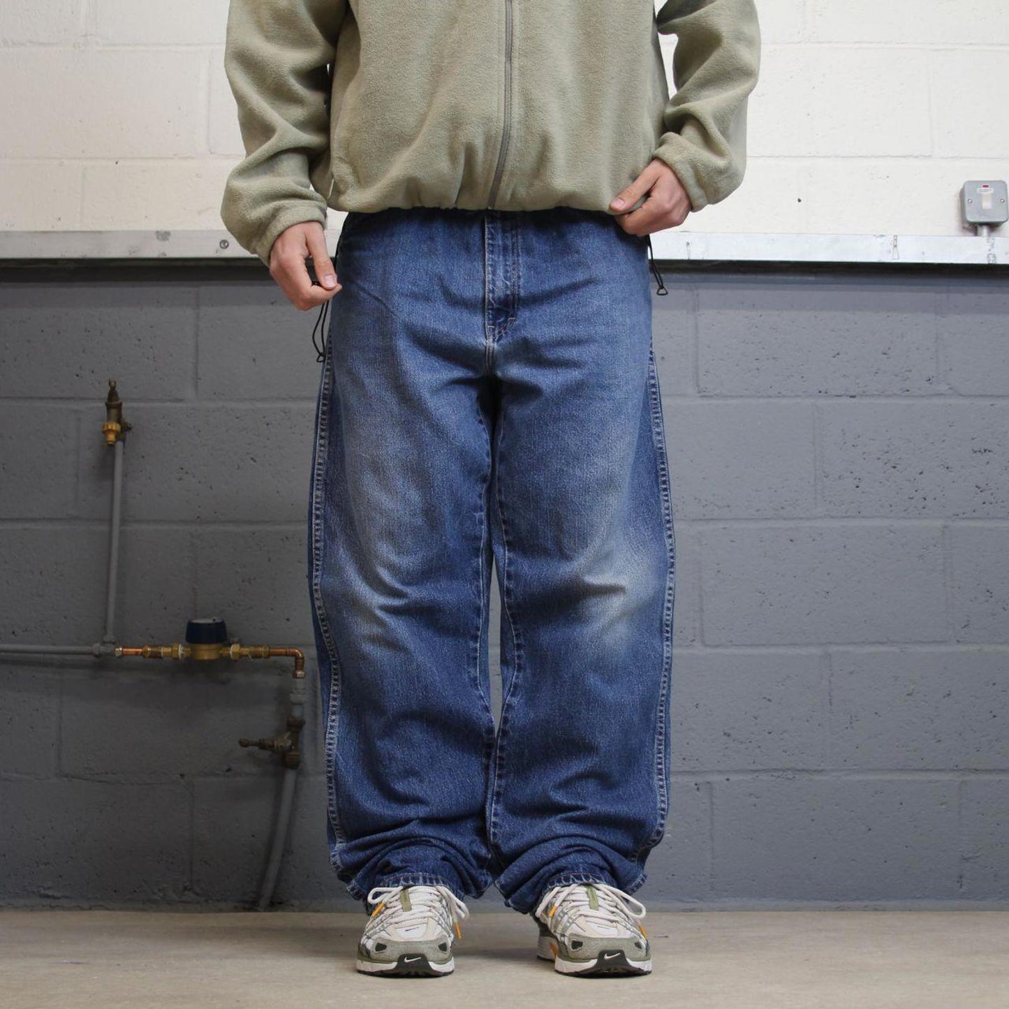 Vintage Y2k Dickies skate jeans blue Loose 5 pocket denim workwear pants