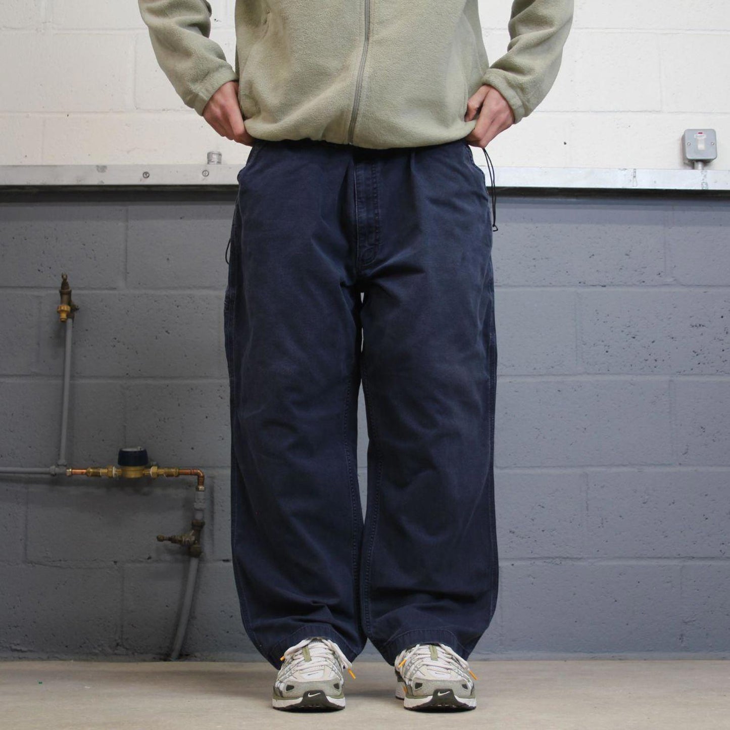 Y2K Carhartt carpenter jeans navy Loose relaxed fit canvasy skate style workwear cargo pants