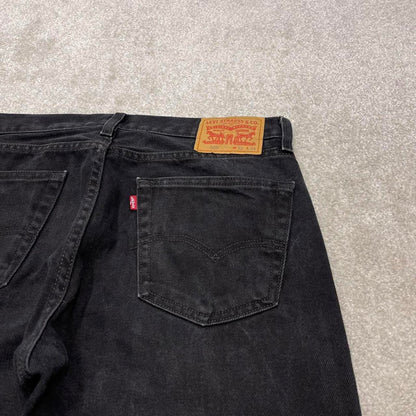 Black Levis 505 jeans y2k 90s style W34L34 red tab logo 5 pocket denim pants skater 100% cotton