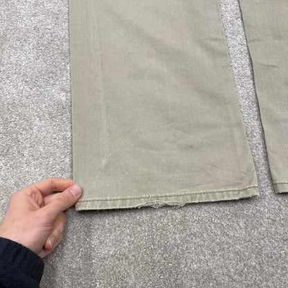 Y2K baggy embroidered MO Jeans khaki Loose fit wide leg denim skater style pants