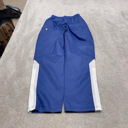Y2k Champion tracksuit bottoms blue Small mens loose 00s joggers logo trackies sporty style