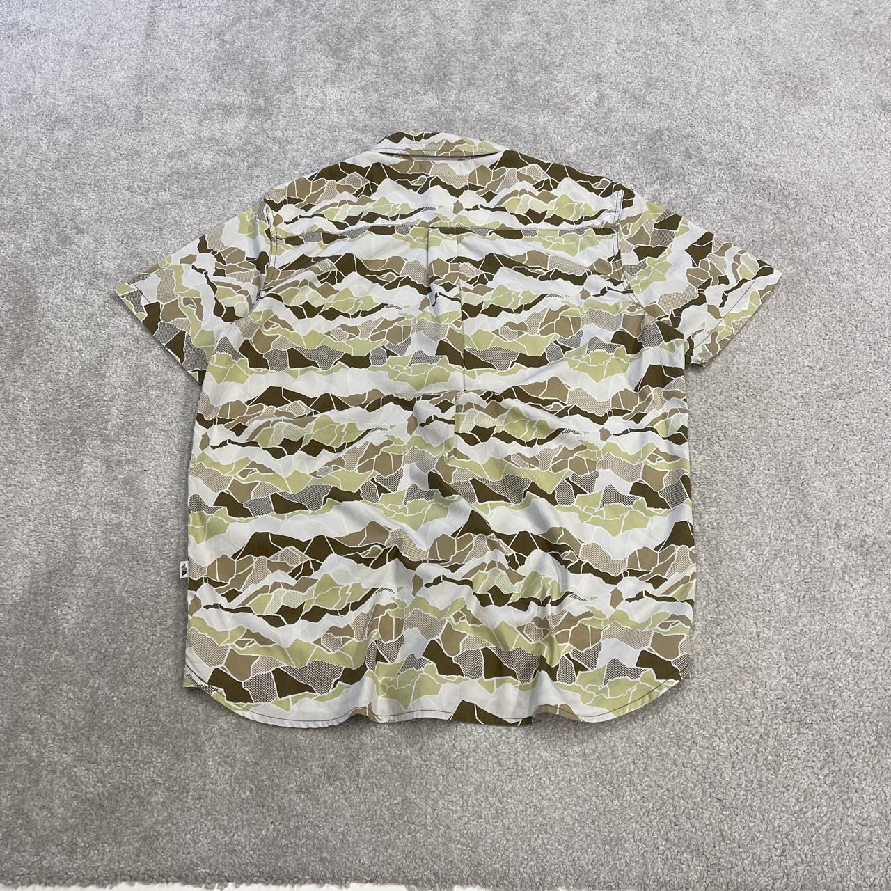 North Face funky pattern short sleeve shirt TNF camo style festival surf shirt