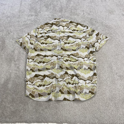 North Face funky pattern short sleeve shirt TNF camo style festival surf shirt