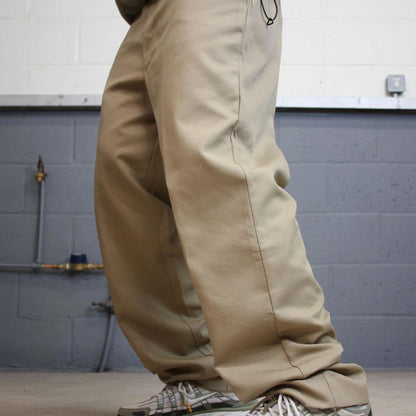 Y2k baggy chino work pants beige Loose skate style trousers Red Kap workwear