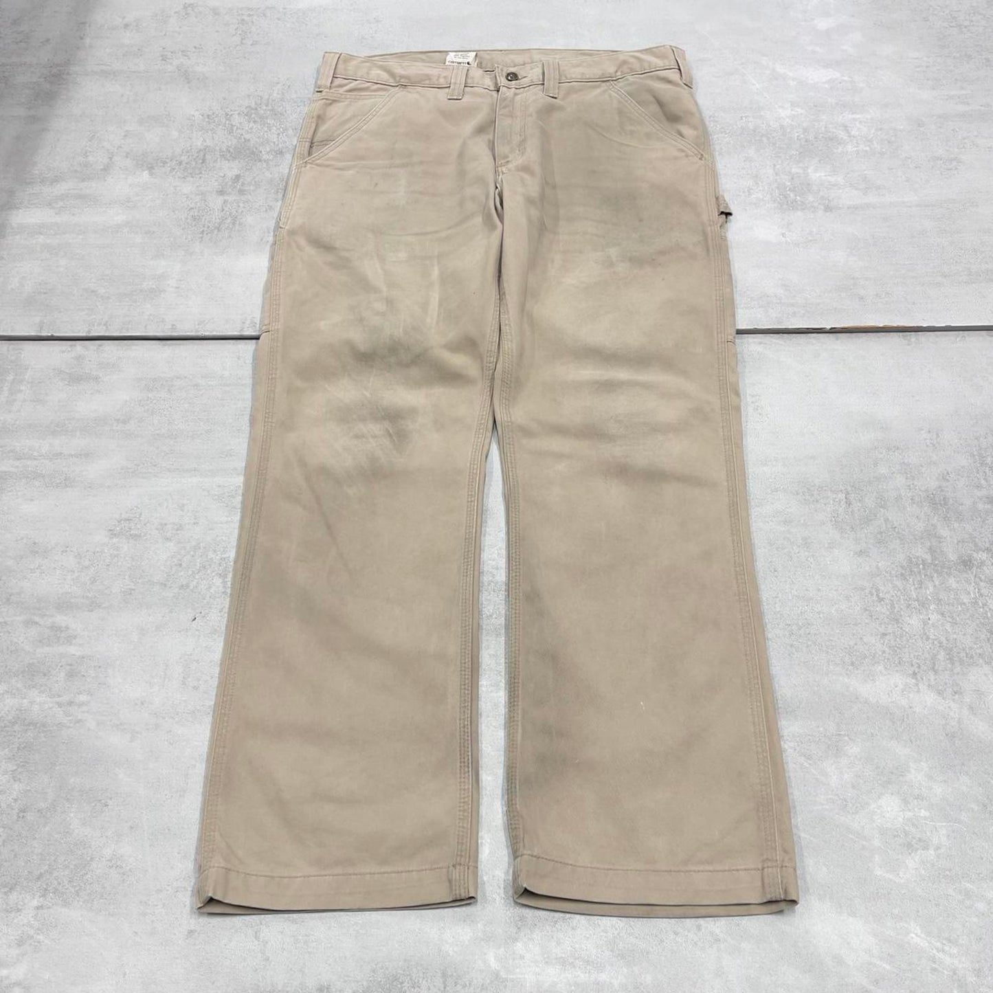 Beige Carhartt carpenter pants W36L30