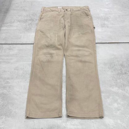 Beige Carhartt carpenter pants W36L30