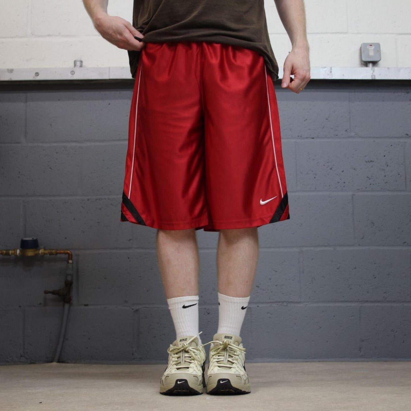 Nike sports shorts y2k loose red Basketball style comfy loose floaty summer gym shorts