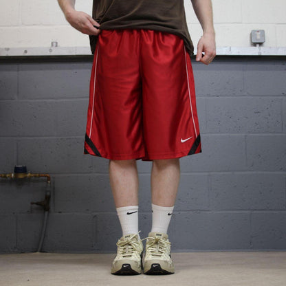 Nike sports shorts y2k loose red Basketball style comfy loose floaty summer gym shorts