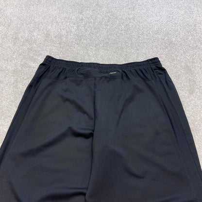 Black Nike Running trackies Medium y2k style joggers print Swoosh logo track pants