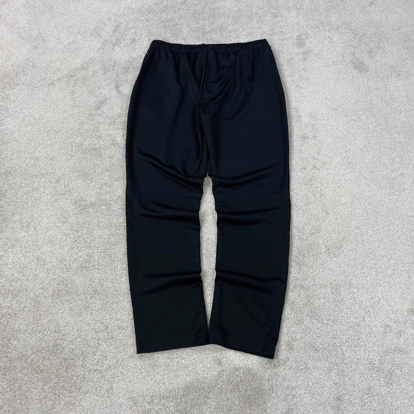Black Nike Dri-Fit joggers Large Swoosh logo y2k style sportswear track pants