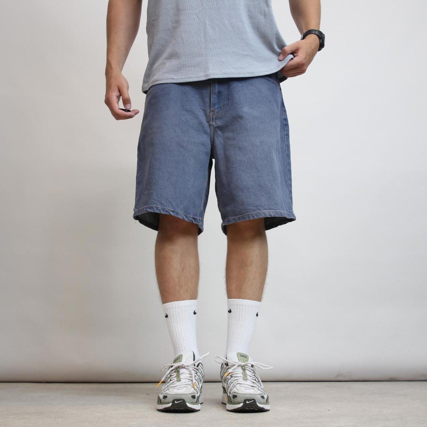 Mens blue Architect jean shorts W36