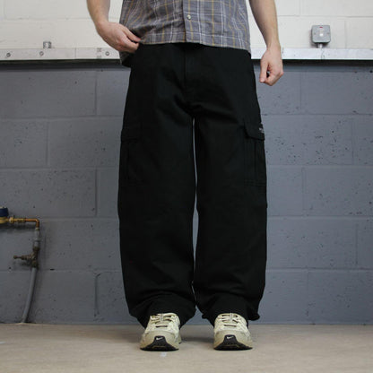 Baggy Wrangler carpenter pants y2k black Loose straight leg skater 2000s style cargo pants