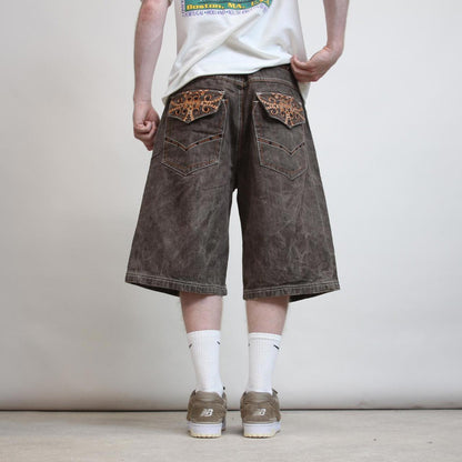 Mens Baggy Knockout Jeans shorts W33