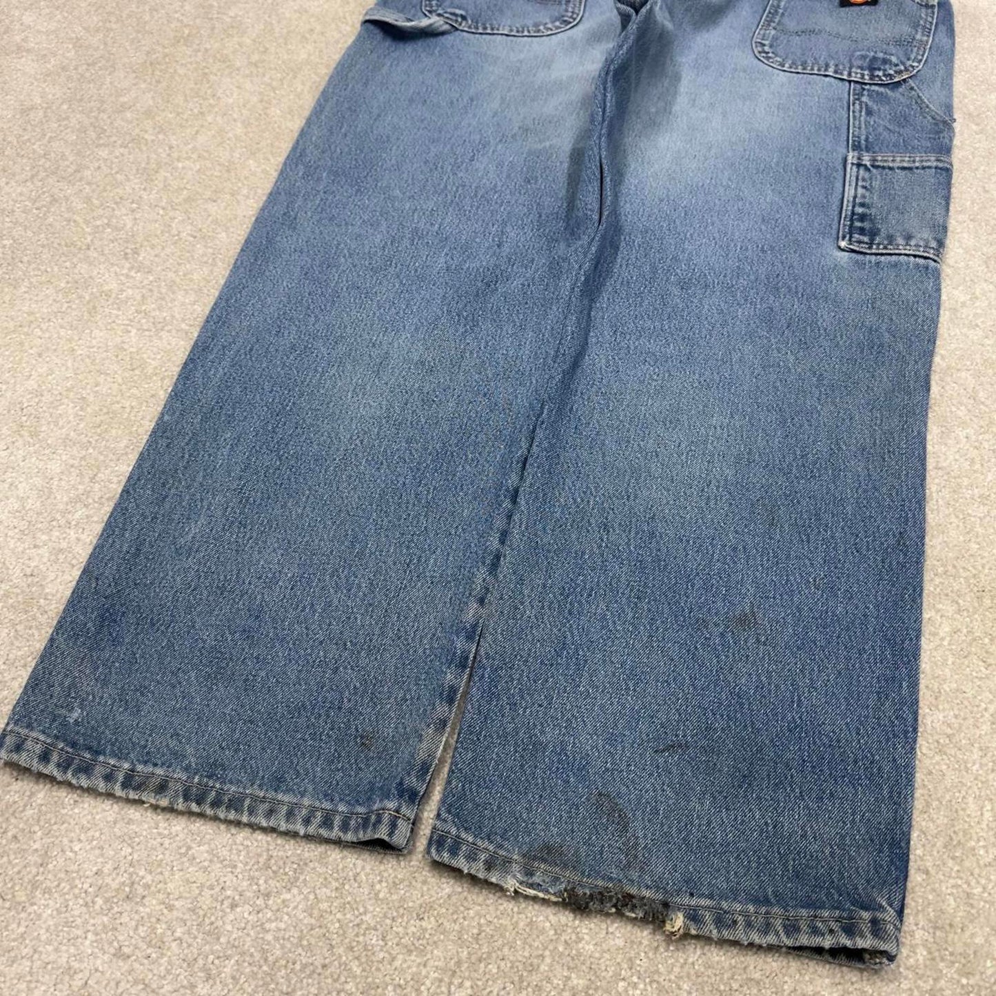Dickies baggy carpenter jeans blue denim cargo skater style work pants