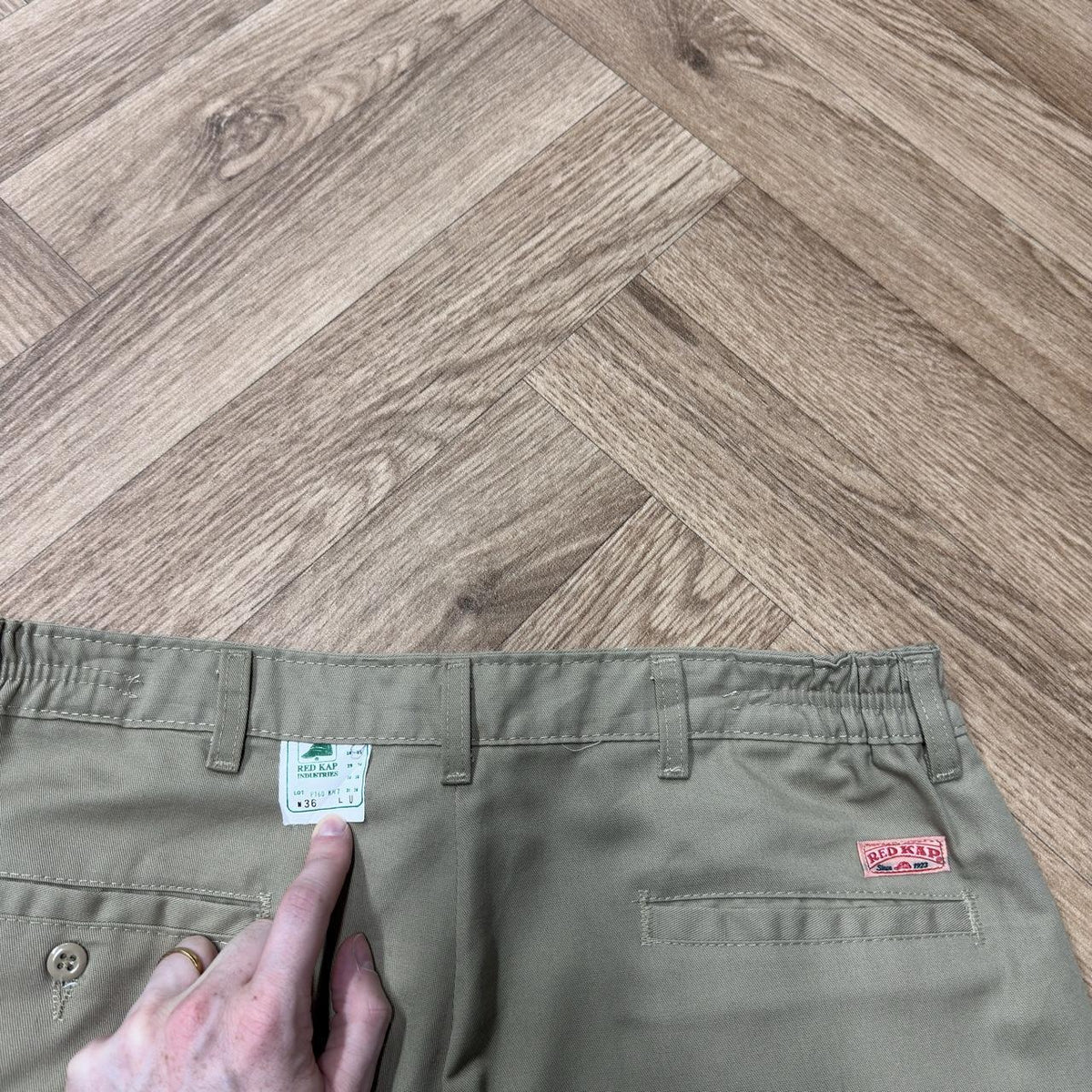 Y2K baggy chino work pants khaki Loose straight leg Red Kap workwear skater trousers