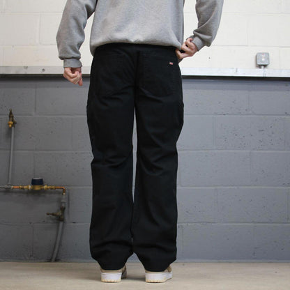 Y2k loose Dickies cargo pants black Lightweight floaty skate style work trousers