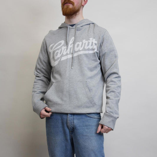 Grey Carhartt hoodie Medium Spell out logo pullover hooded sweatshirt