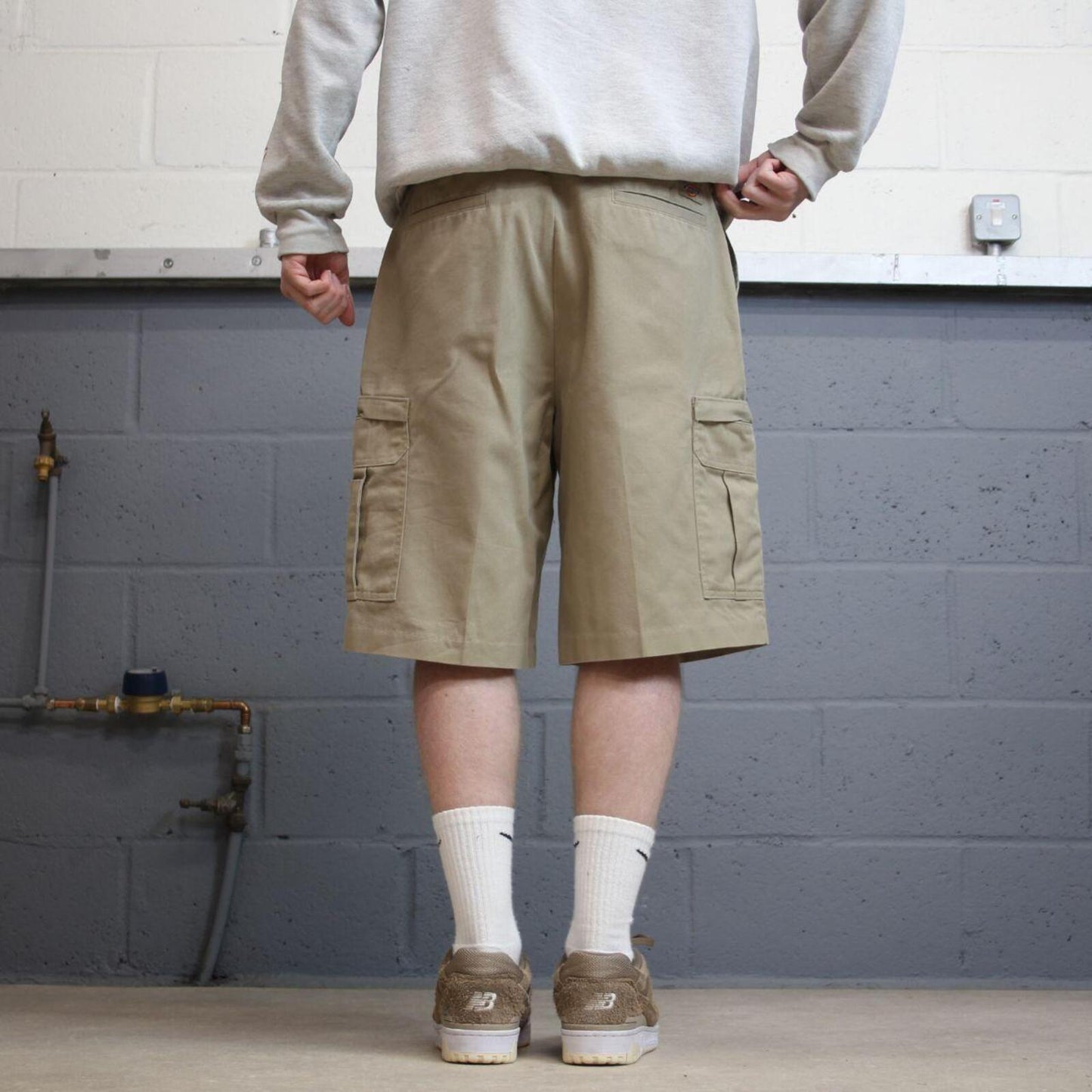 Y2K Dickies baggy cargo shorts skater khaki Loose chino style summer festival shorts