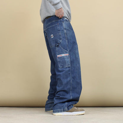 Baggy Paco carpenter jeans W34L31 wide leg denim embroidered y2k skate style pants loose
