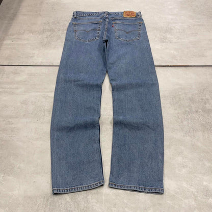 Blue Levis 505 jeans W36L34 blue loose straight leg y2k style pants red tab logo