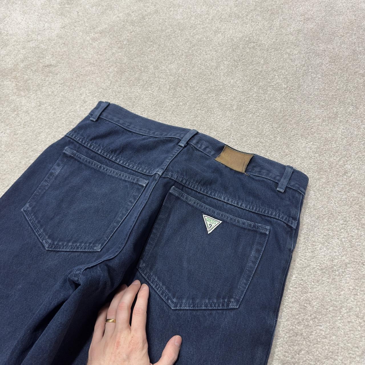 Y2K Vintage GUESS baggy jeans W36L33 blue Loose tapered barrel fit skater surf style pants