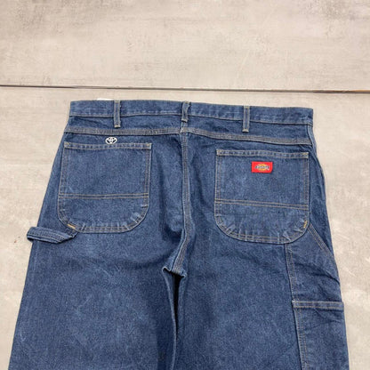 Baggy Dickies carpenter jeans W38L32 90s skate style blue thick denim cargos