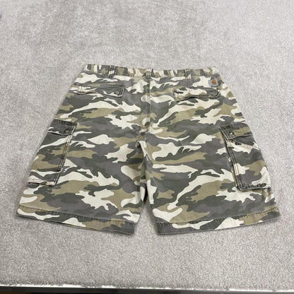 Carhartt baggy camo cargo shorts canvas green Camouflage relaxed fit skate style summer shorts