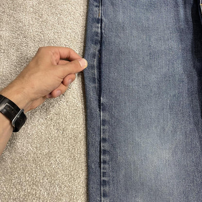 Y2K Levi’s 505 jeans straight leg washed blue Straight fit 5 pocket pants red tab logo