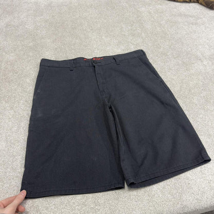 Dickies baggy Y2k W36 carpenter shorts faded black Twill chino skater style