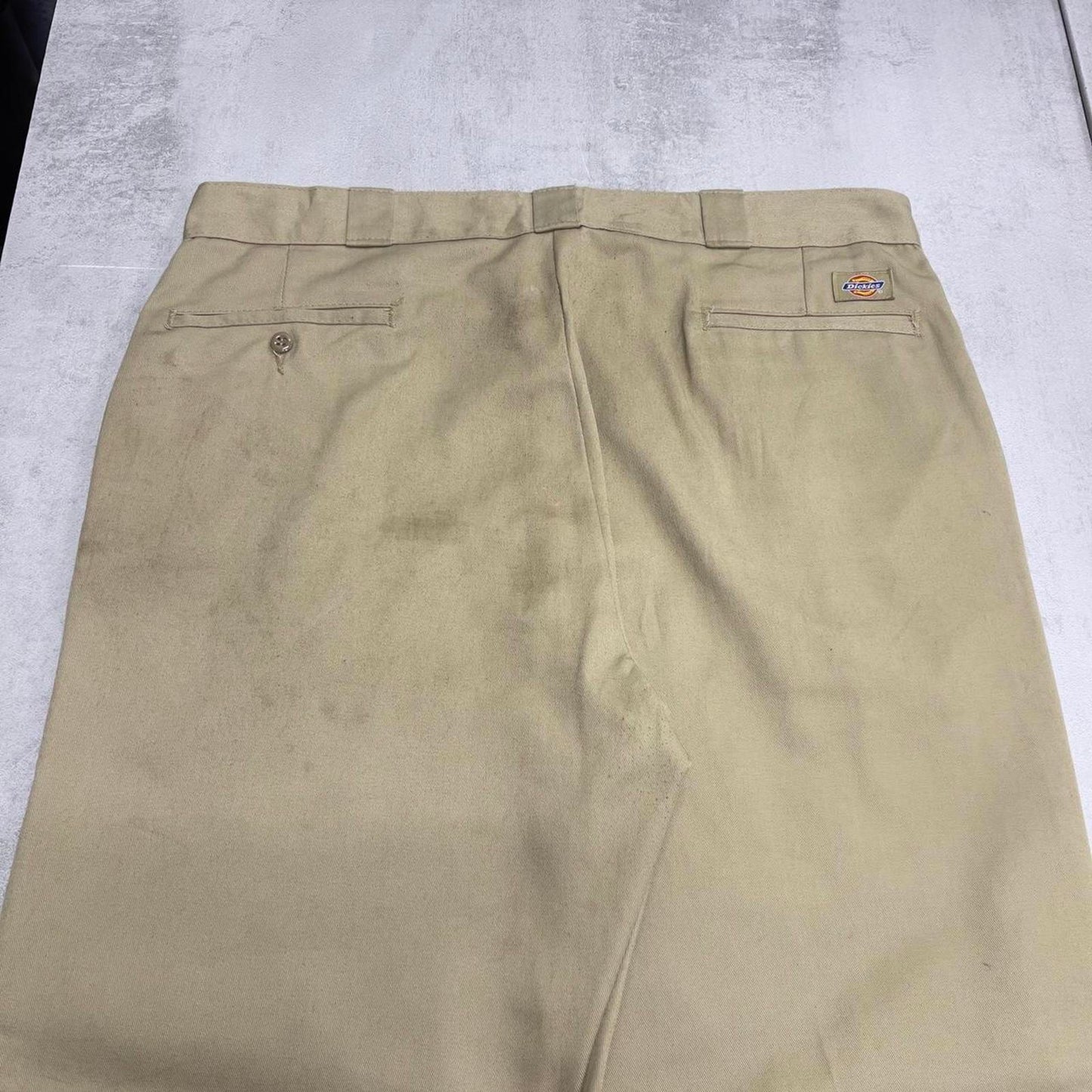 Beige Dickies trousers W38L32 loose twill chino style skater pants
