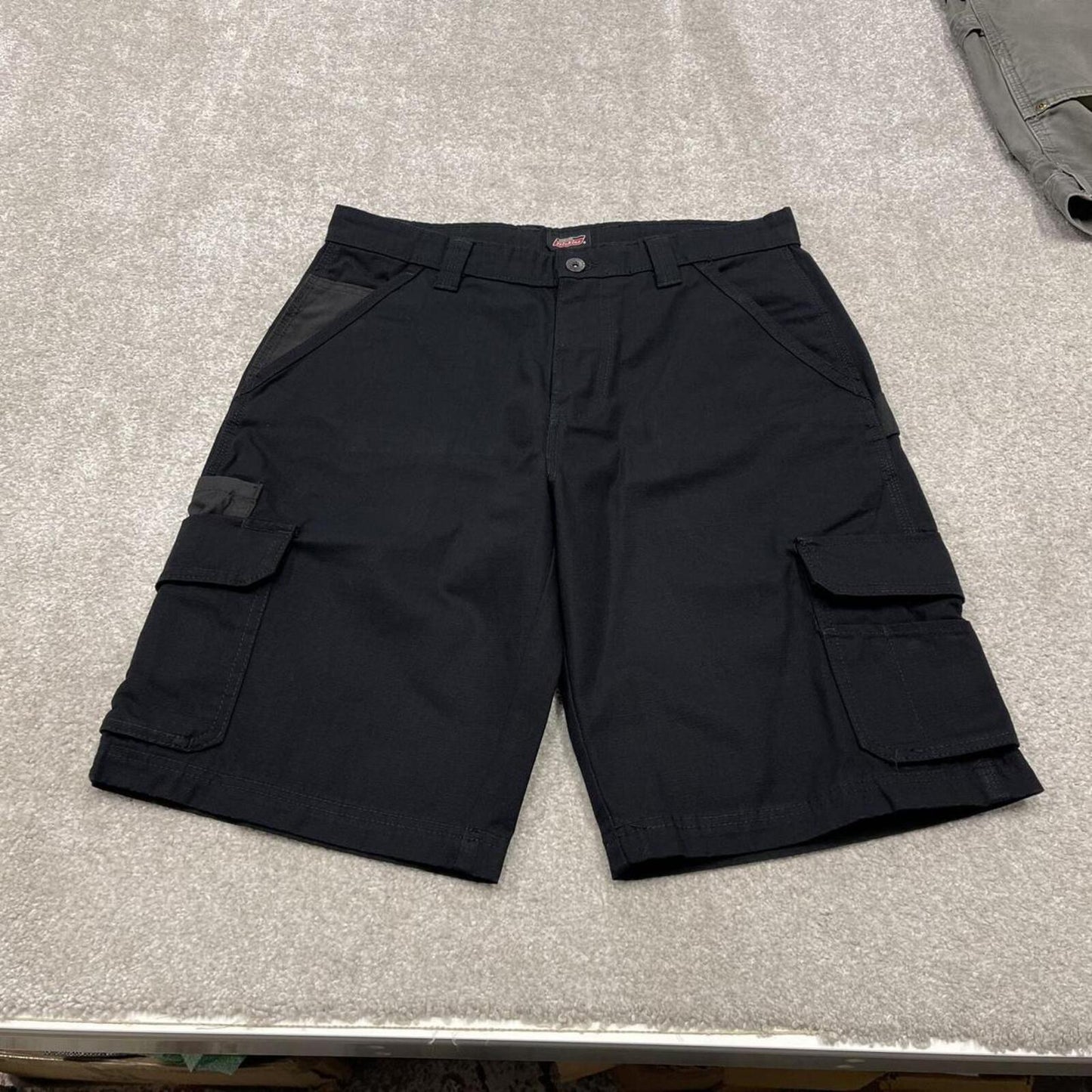 Y2k Dickies cargo work shorts black Ripstop style skater shorts loose utility