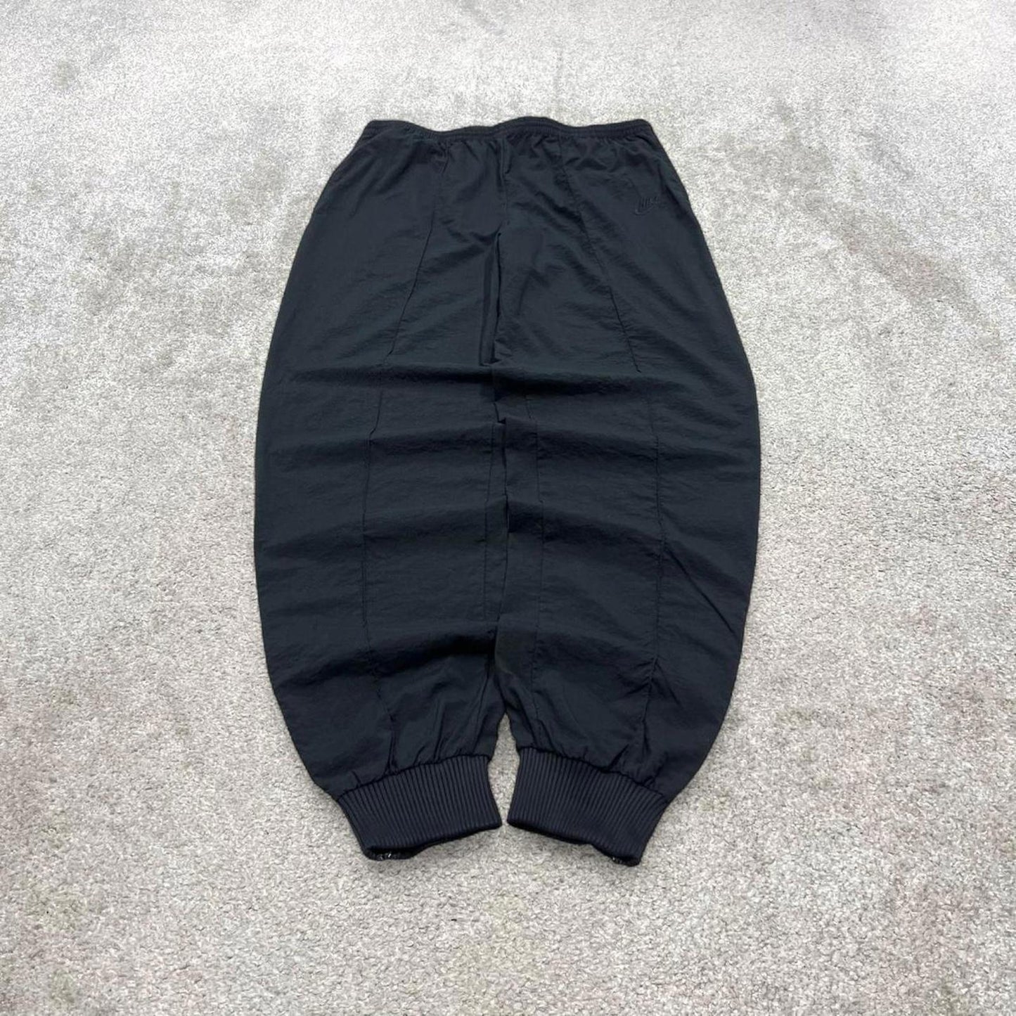 Vintage y2k Nike tracksuit bottoms black Lightweight floaty embroidered running track pants