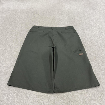 Dickies baggy shorts chino skater style green W38 Loose wide leg summer festival shorts