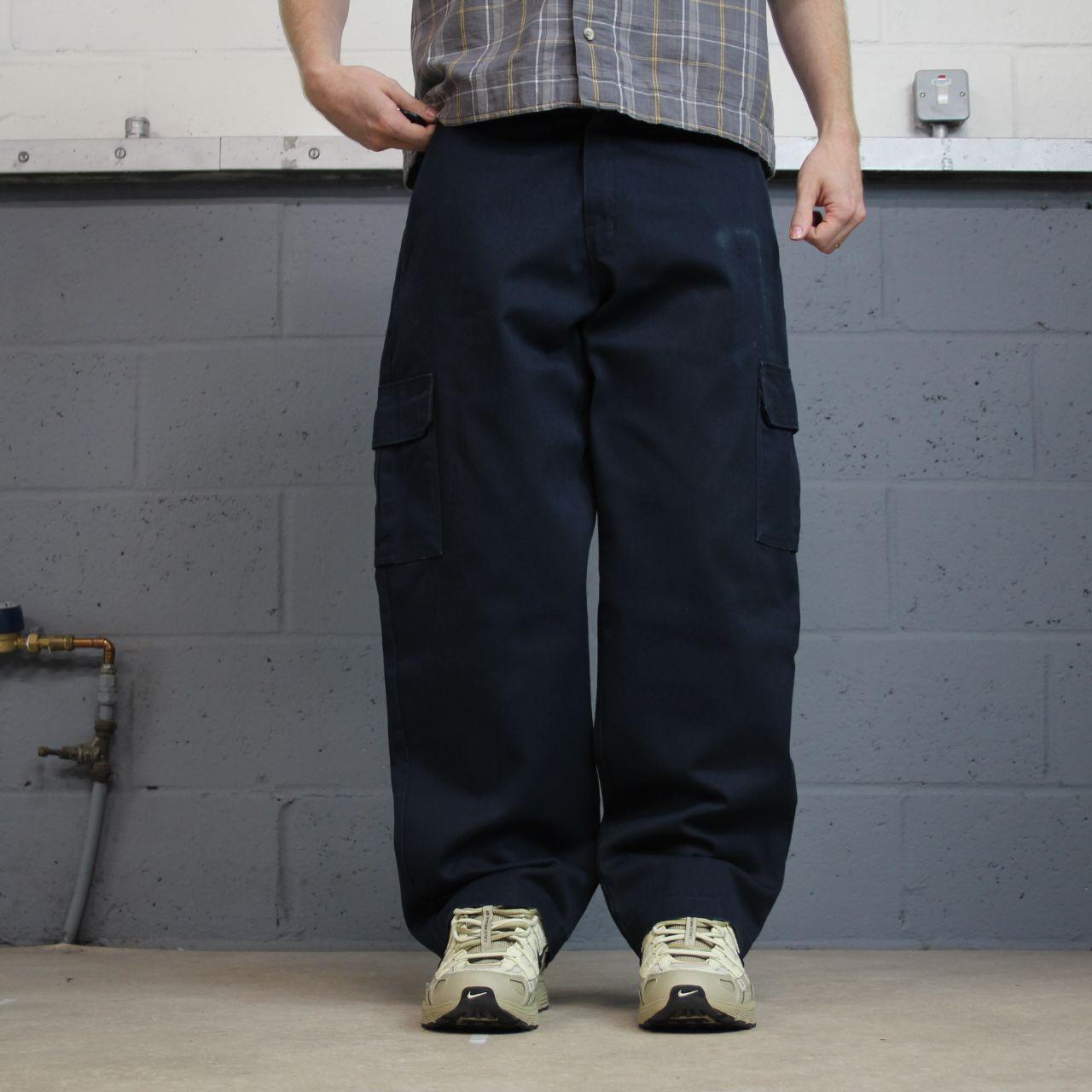 Dickies cargo pants y2k relaxed navy Loose leg twill chino style utility workwear pants