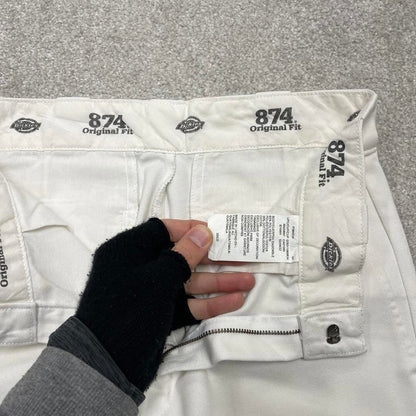 Dickies 874 work pants White original fit loose chino 90s skater style trousers