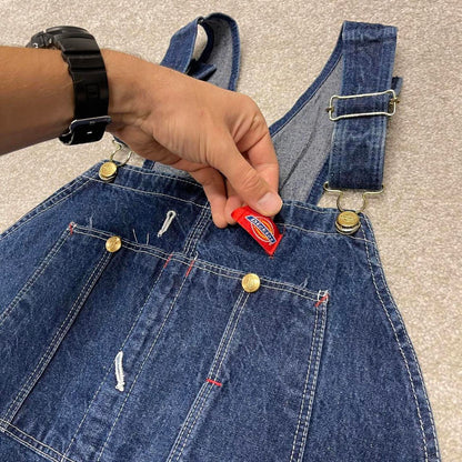 Dickies dungarees W38L30 USA blue mens denim overalls