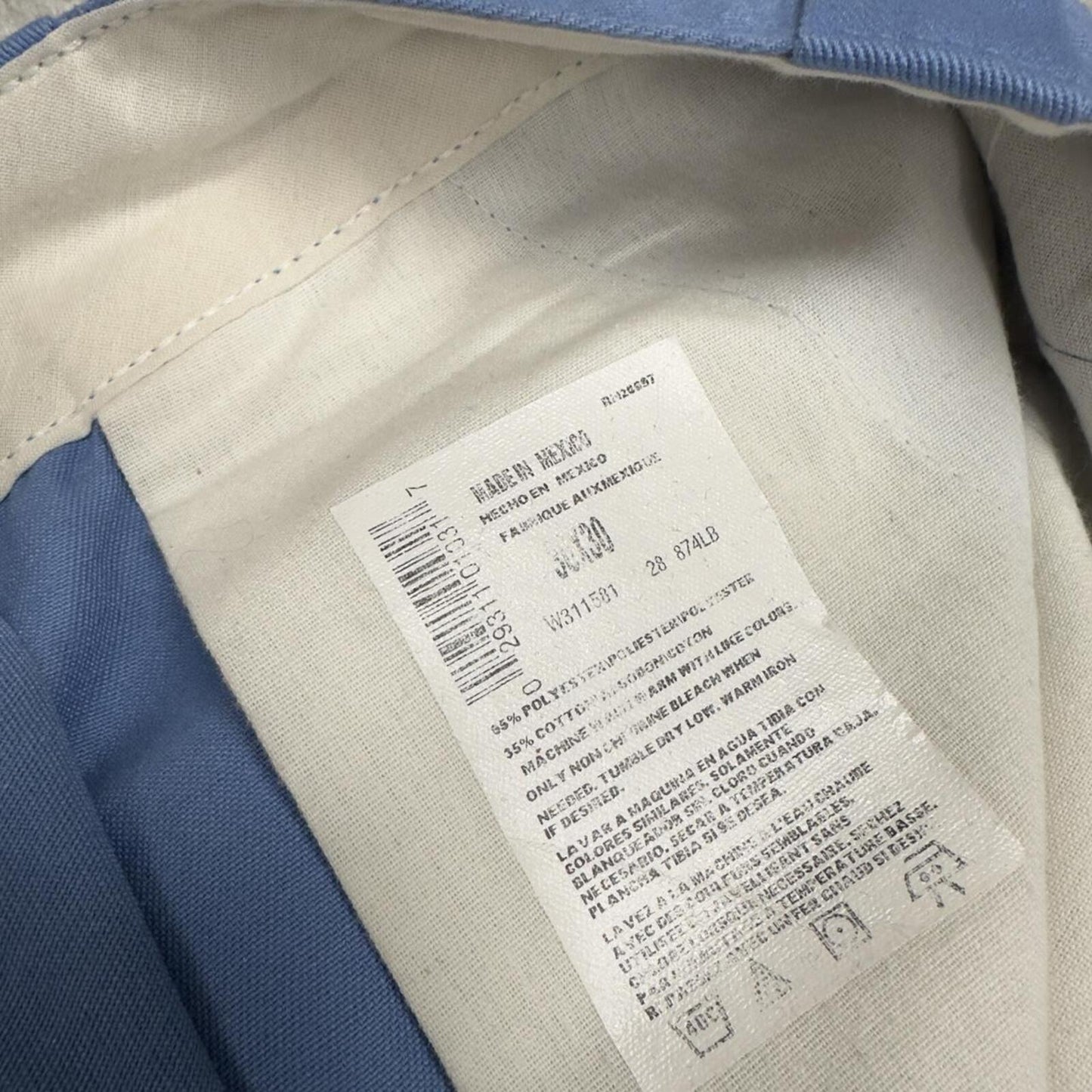 Vintage Dickies 874 work pants chino blue Loose straight twill skate style trousers