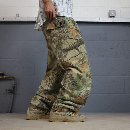 Baggy camo realtree jogger trousers hunting style Y2K khaki camouflage pattern outdoors trousers