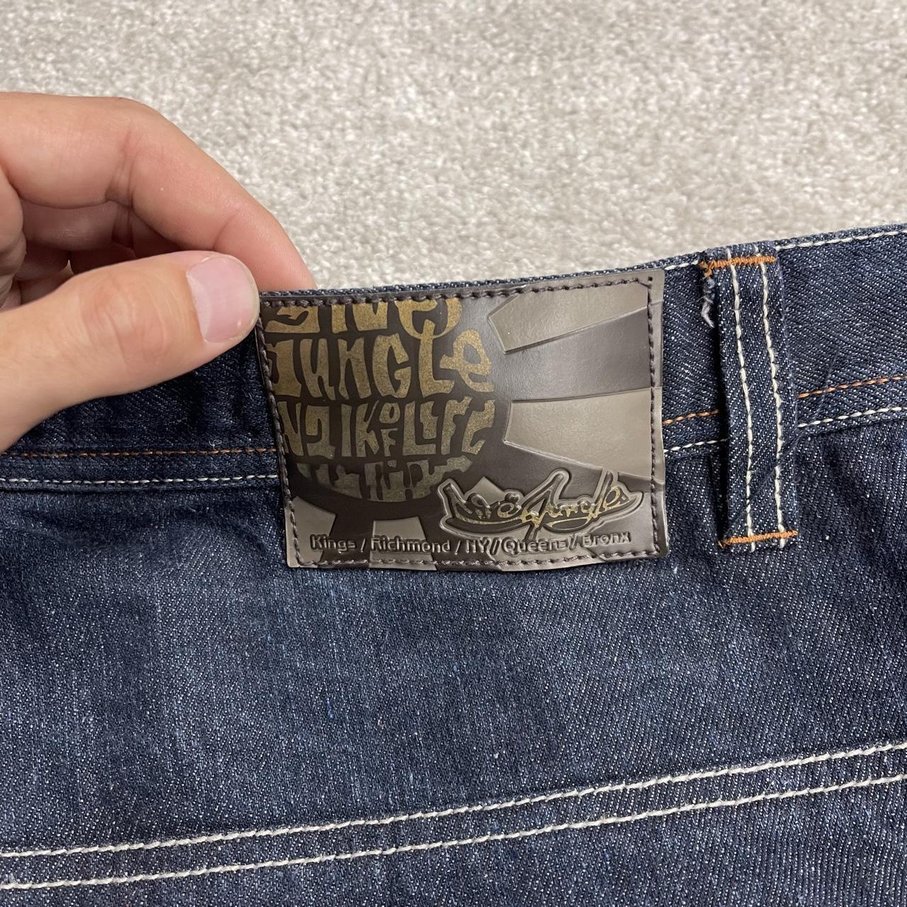 Extra baggy embroidered jeans y2k W42L32 navy blue