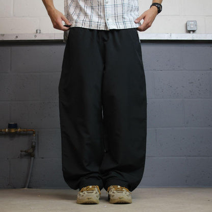 Nike Team baggy tracksuit bottoms y2k black XXL Embroidered Swoosh logo drawstring elasticat waist