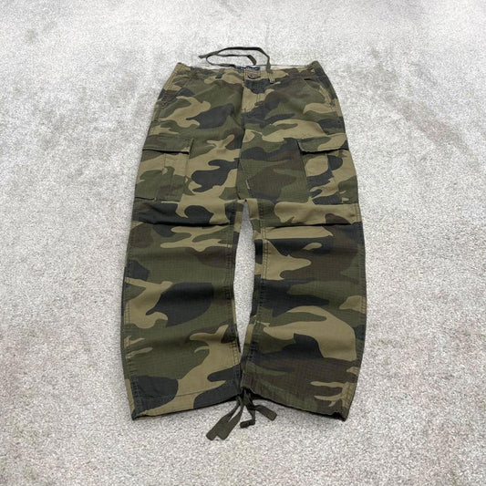 Y2K camo cargo utility pants green Aeropostale Straight leg camouflage cargo trousers
